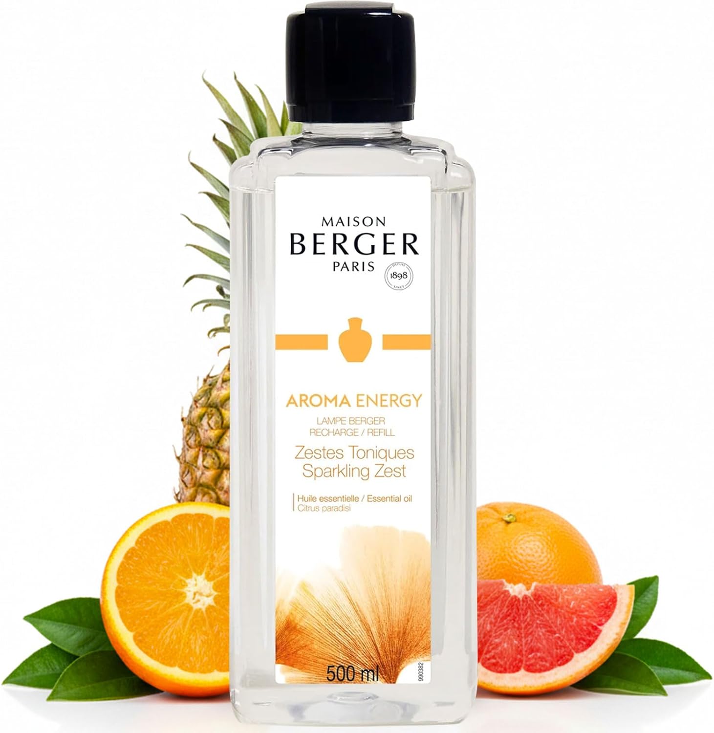 Amber Powder Lampe Berger Refill - 500ml 2-in-1 Odor Neutralizer & Fragrance Diffuser - Exquisite Rose, Cinnamon, Pepper & Amber Scents - Made in France