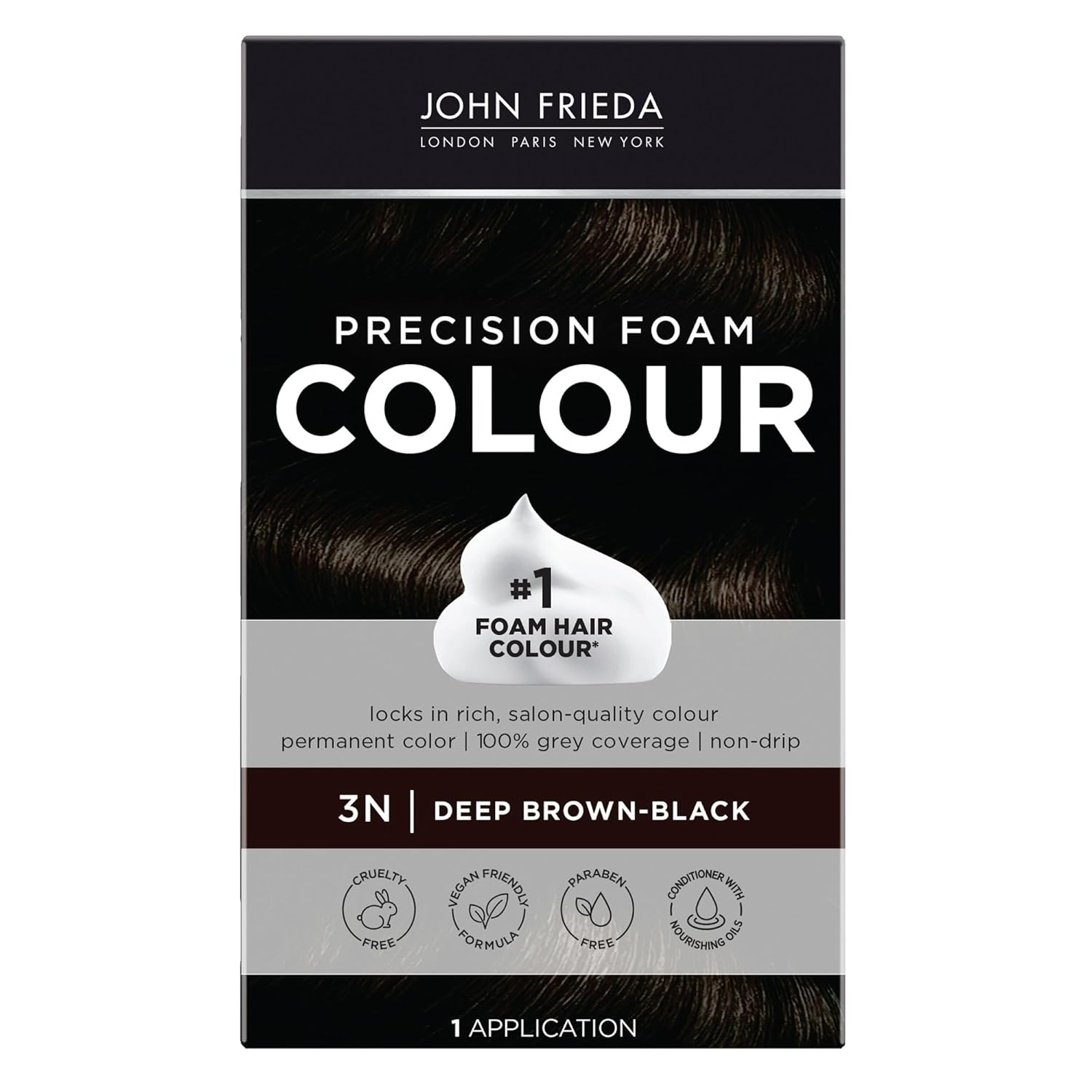Transform Your Look with John Frieda Precision Foam Colour in Medium Natural Brown 5N - Full-Coverage, Anti-Fade Hair Color Kit for Stunning Results