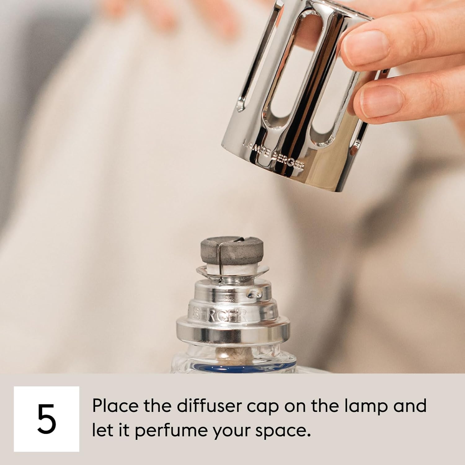 Amber Powder Lampe Berger Refill - 500ml 2-in-1 Odor Neutralizer & Fragrance Diffuser - Exquisite Rose, Cinnamon, Pepper & Amber Scents - Made in France