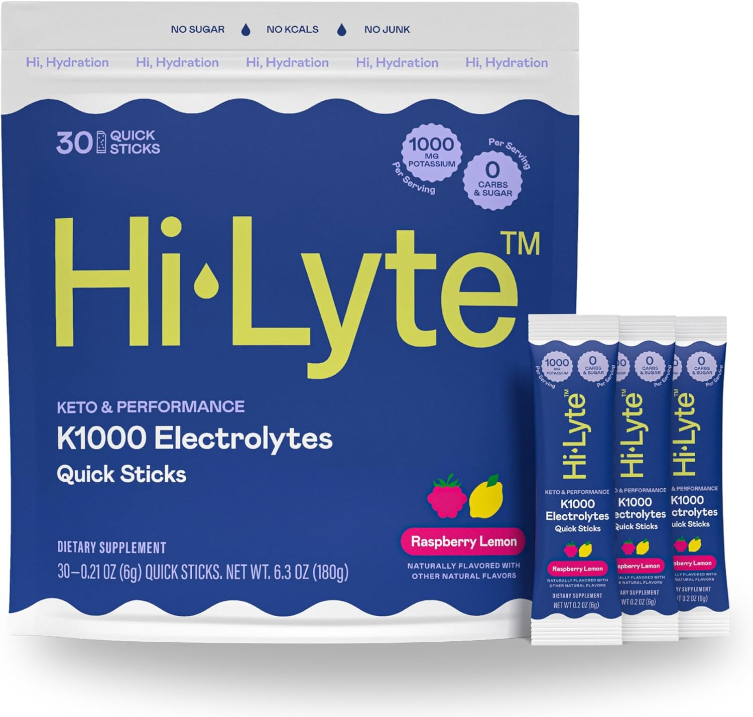K1000 Unflavored Electrolyte Powder Mix - 50 Servings for Keto & Enhanced Performance