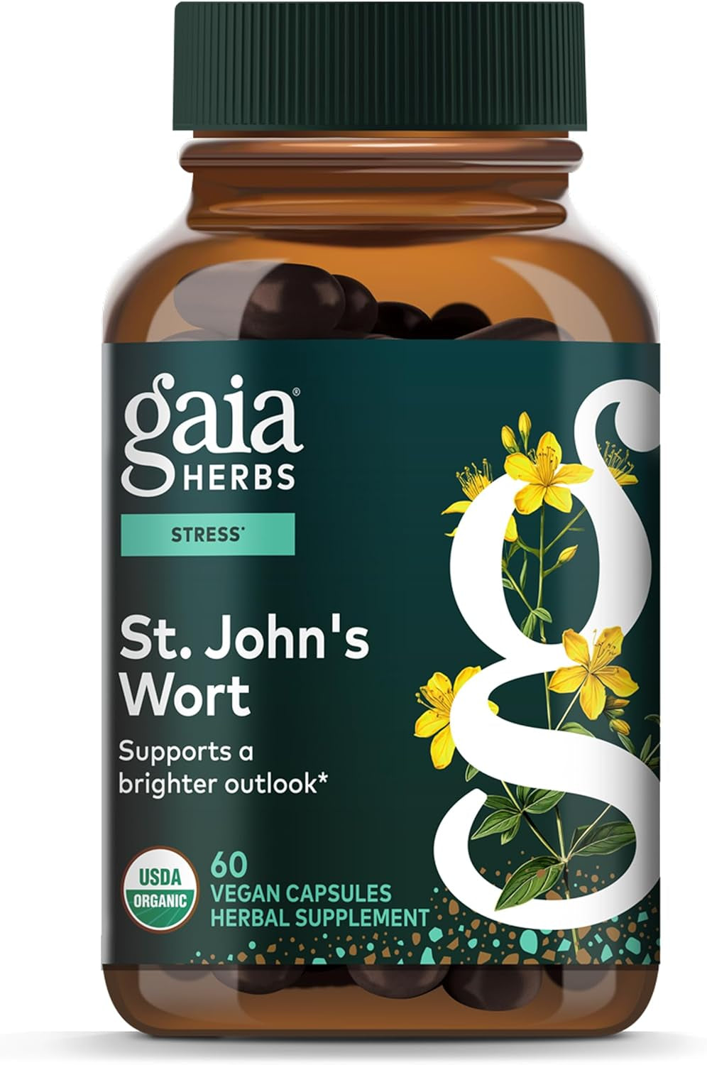 St. John's Wort Stress Relief - 60 Vegan Capsules for Natural Support