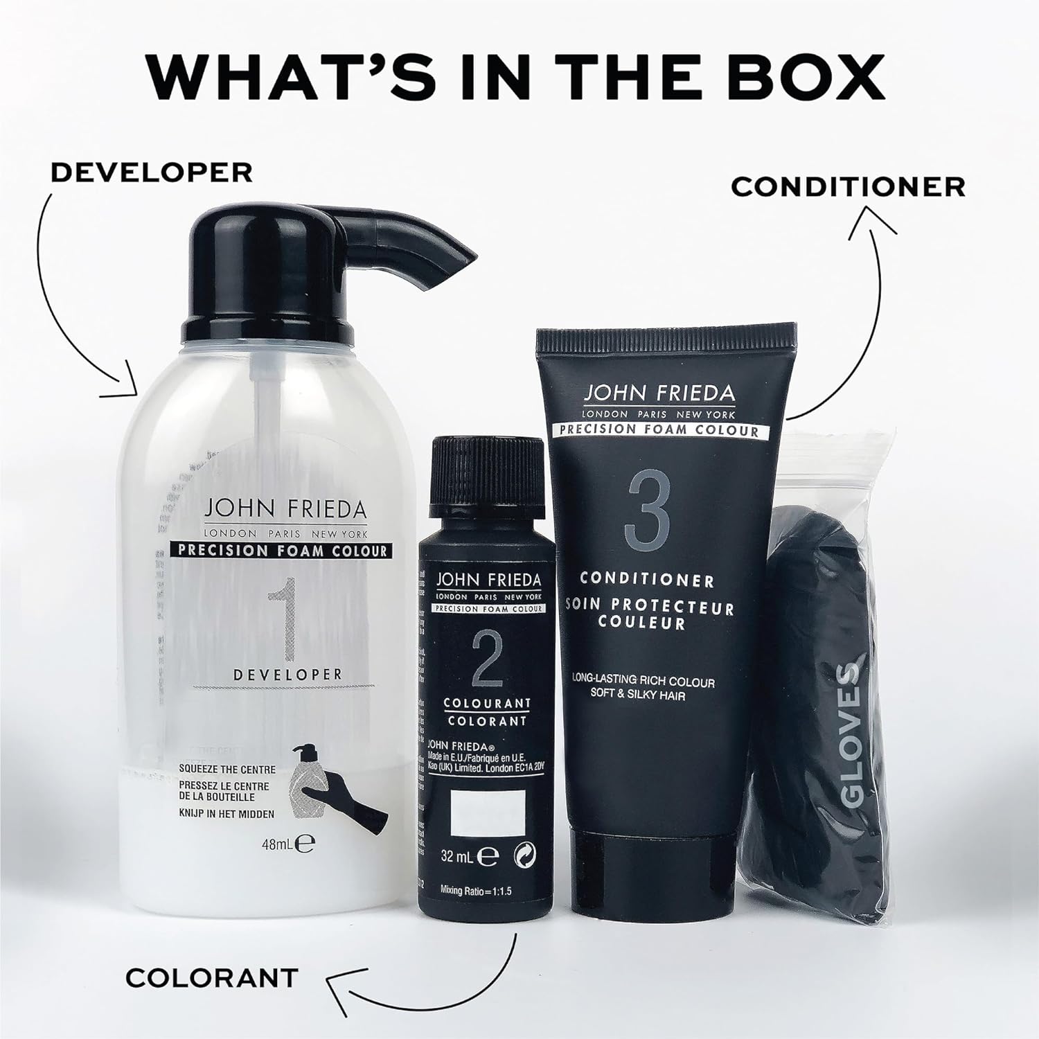 Transform Your Look with John Frieda Precision Foam Colour in Medium Natural Brown 5N - Full-Coverage, Anti-Fade Hair Color Kit for Stunning Results