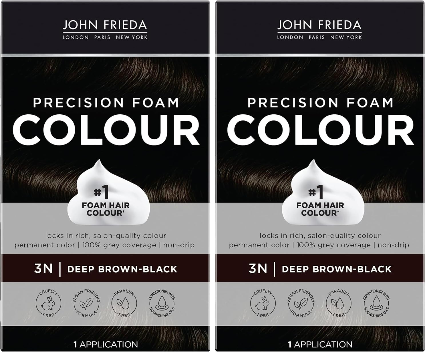 Transform Your Look with John Frieda Precision Foam Colour in Medium Natural Brown 5N - Full-Coverage, Anti-Fade Hair Color Kit for Stunning Results