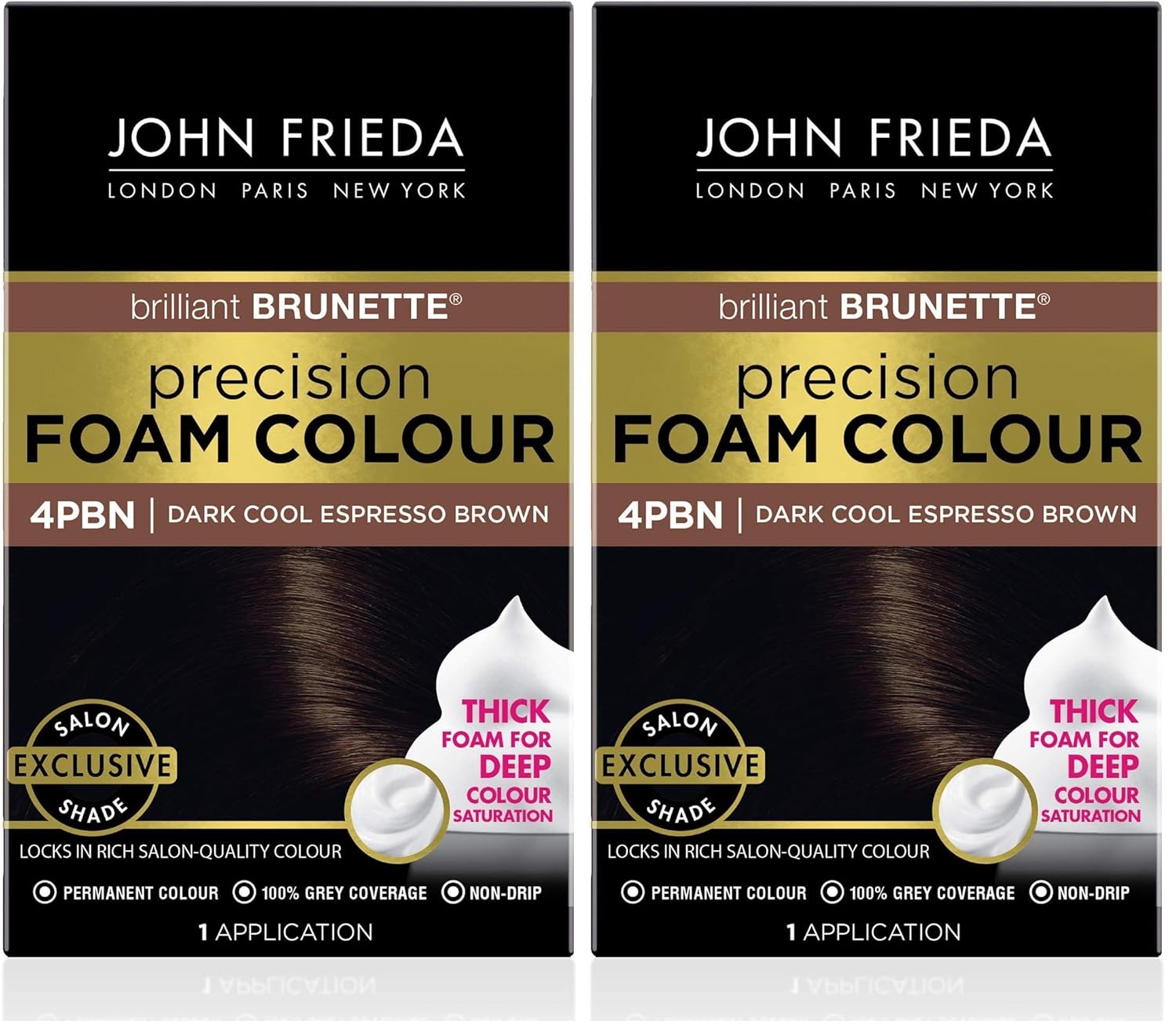 Transform Your Look with John Frieda Precision Foam Colour in Medium Natural Brown 5N - Full-Coverage, Anti-Fade Hair Color Kit for Stunning Results