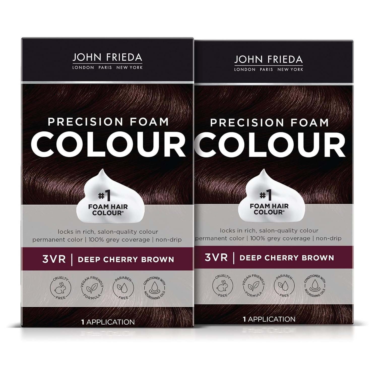 Transform Your Look with John Frieda Precision Foam Colour in Medium Natural Brown 5N - Full-Coverage, Anti-Fade Hair Color Kit for Stunning Results