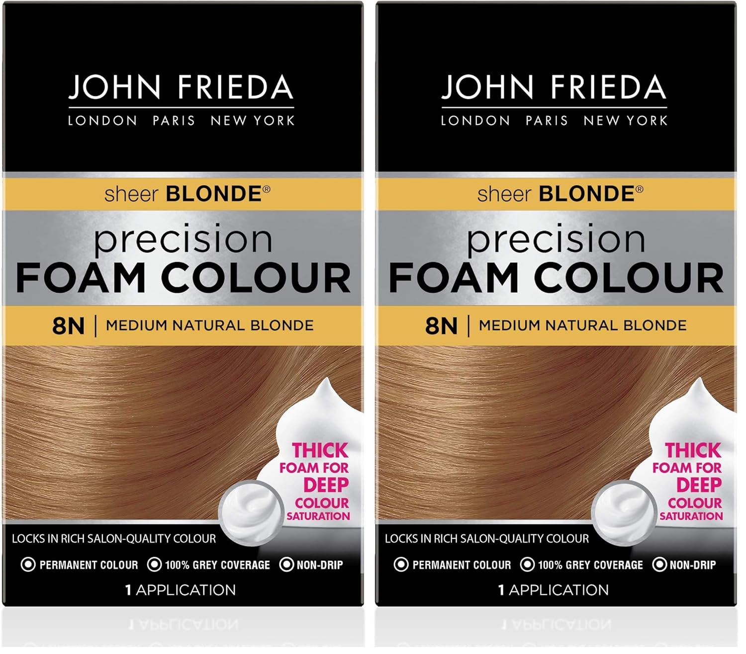 Transform Your Look with John Frieda Precision Foam Colour in Medium Natural Brown 5N - Full-Coverage, Anti-Fade Hair Color Kit for Stunning Results
