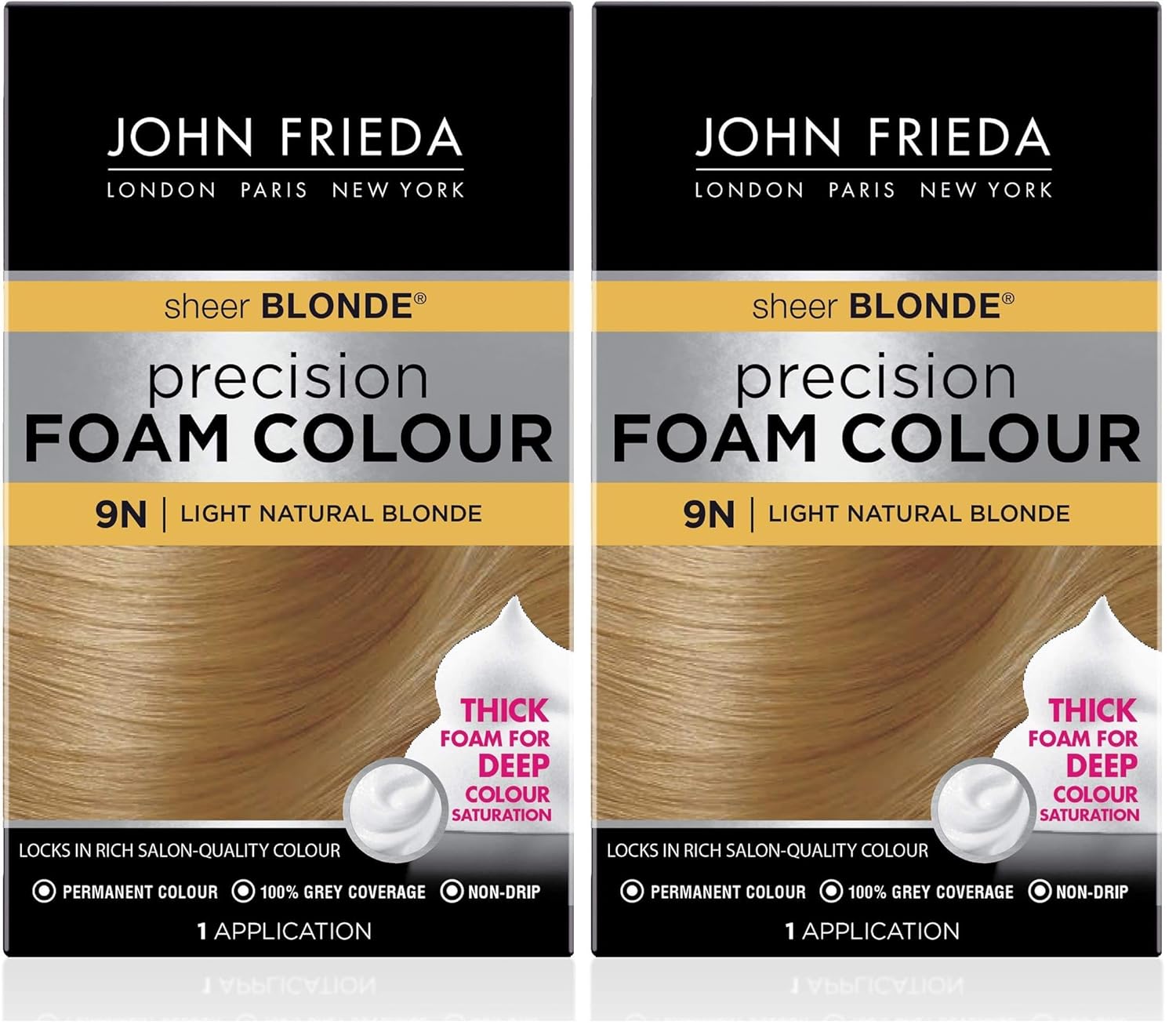 Transform Your Look with John Frieda Precision Foam Colour in Medium Natural Brown 5N - Full-Coverage, Anti-Fade Hair Color Kit for Stunning Results