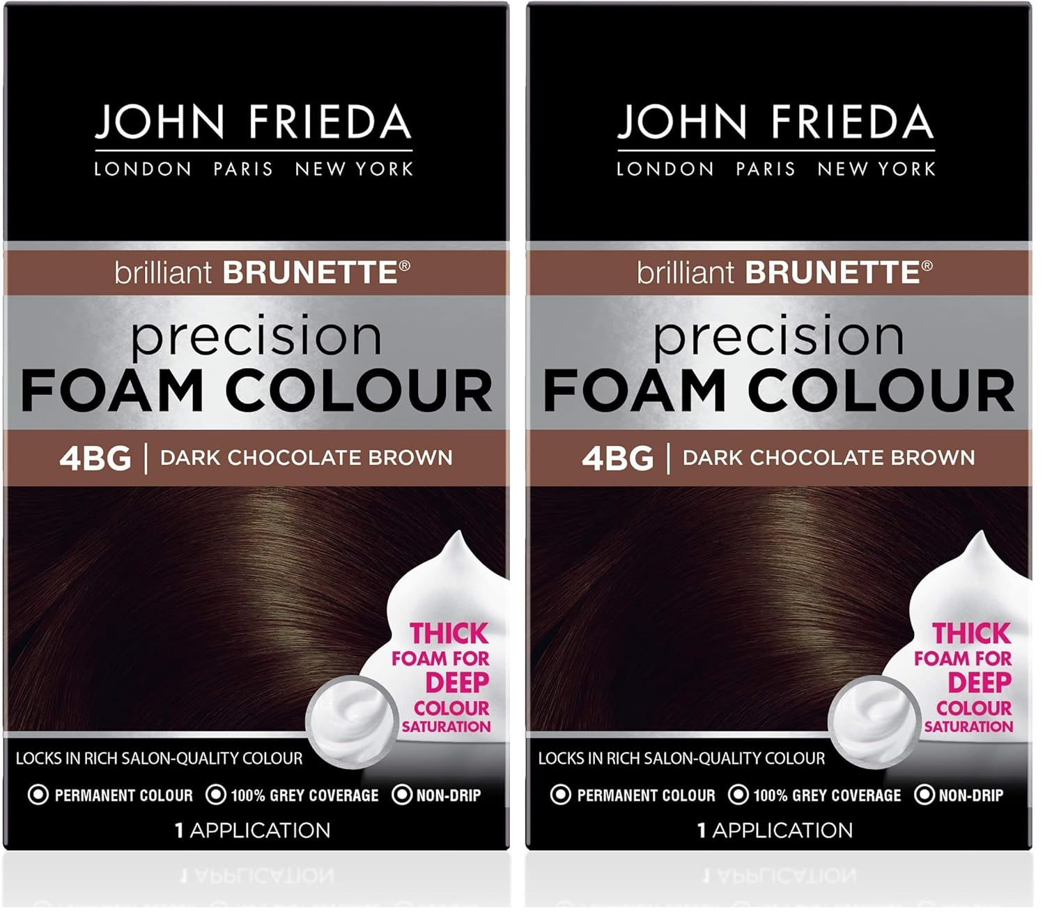 Transform Your Look with John Frieda Precision Foam Colour in Medium Natural Brown 5N - Full-Coverage, Anti-Fade Hair Color Kit for Stunning Results