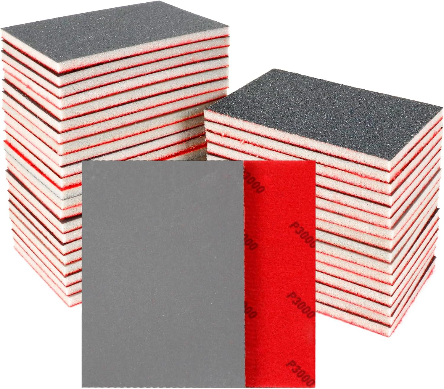 24 Pcs Washable & Reusable Sanding Sponges - 800-1000 Grit for Smooth Finishing on Wood, Metal, Drywall & Glazing