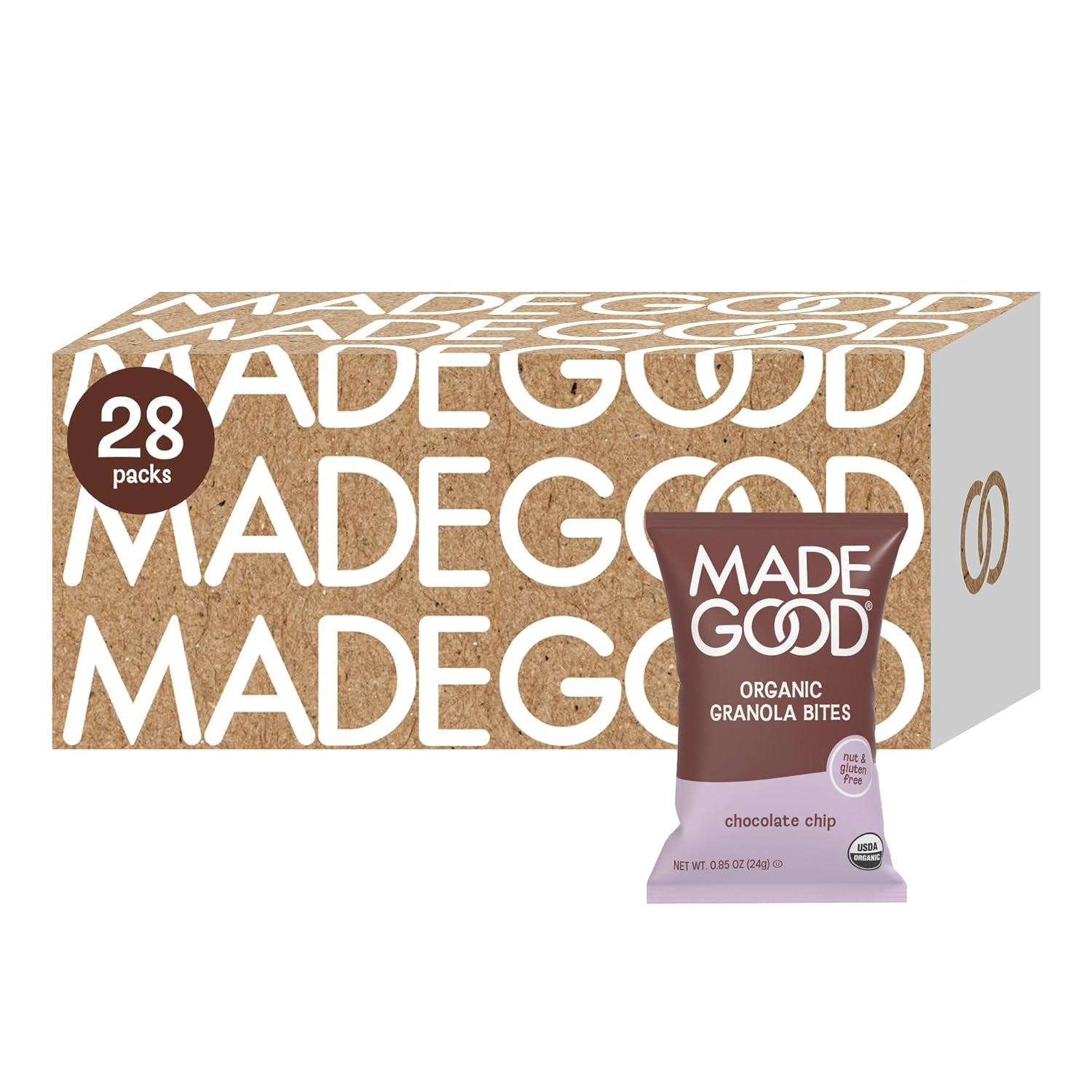 Indulge in Madegood Organic Chocolate Chip Granola Bites - 28 Count of Delicious, Guilt-Free Snacks!