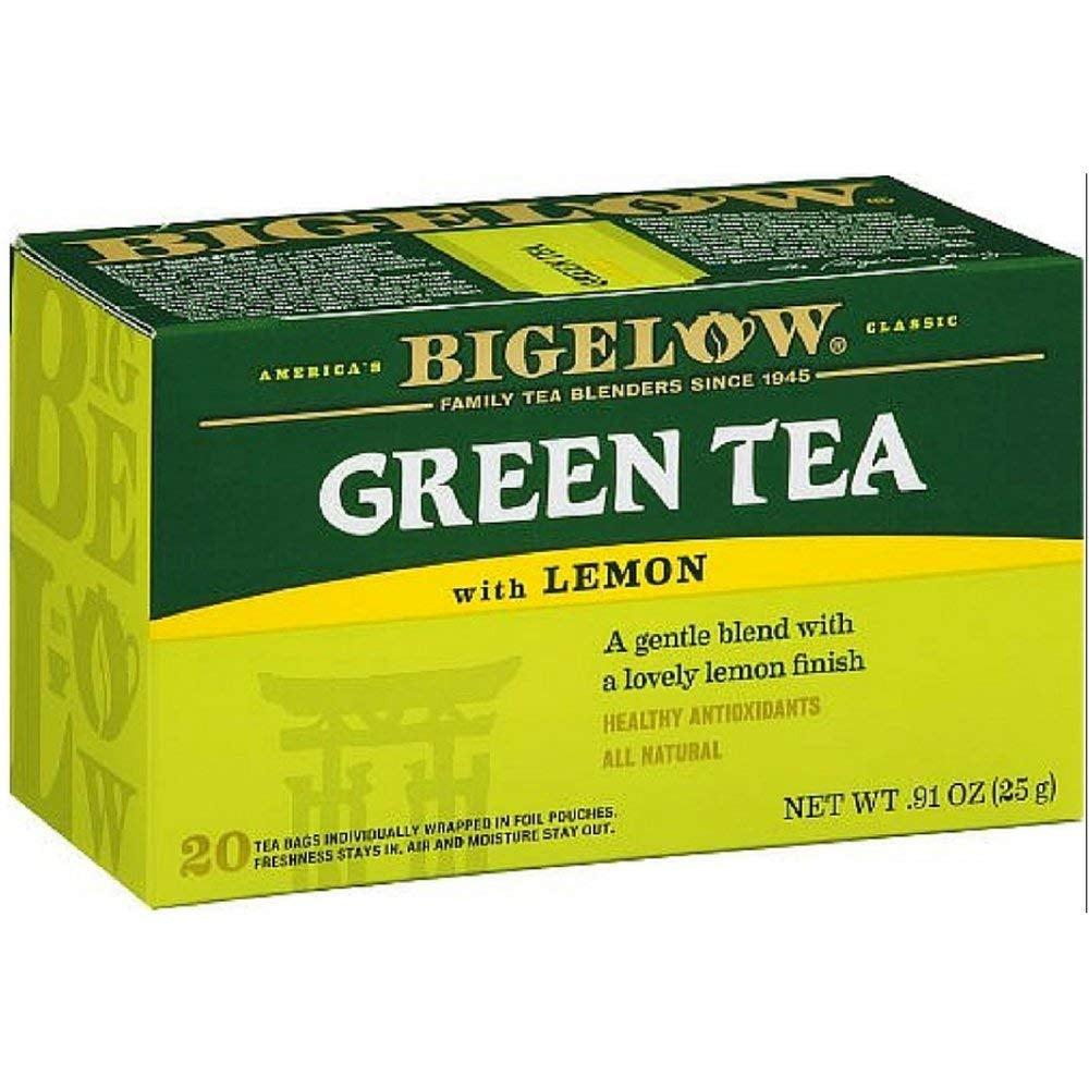 Refreshing Green Tea with Peach - Caffeinated Blend, 20 Count Box (Pack of 6) - 120 Total Tea Bags for a Flavorful Boost!