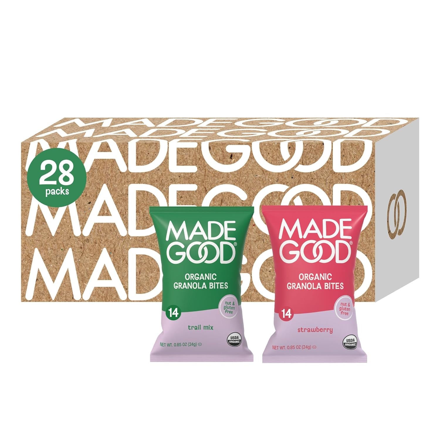 Indulge in Madegood Organic Chocolate Chip Granola Bites - 28 Count of Delicious, Guilt-Free Snacks!