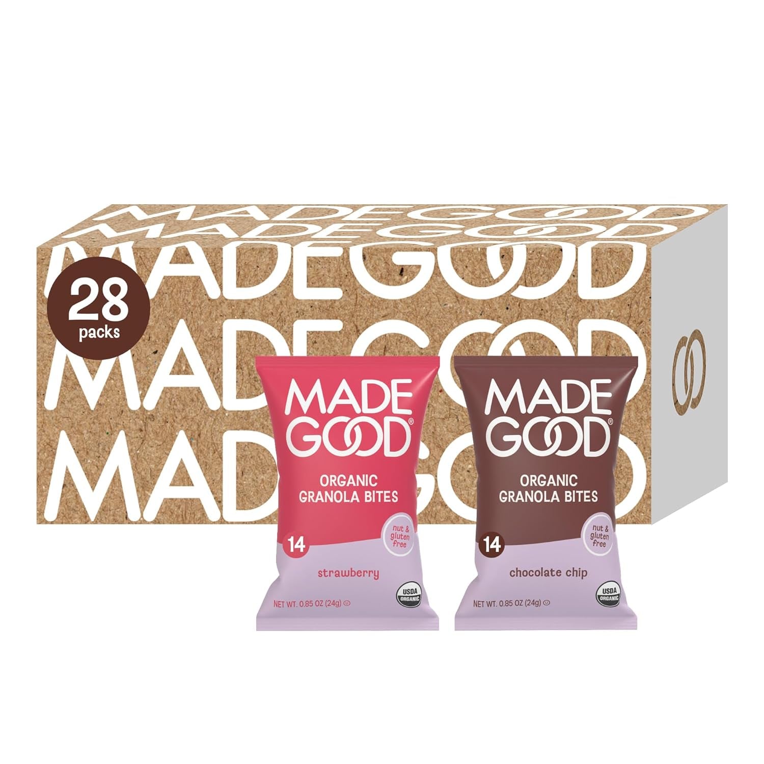 Indulge in Madegood Organic Chocolate Chip Granola Bites - 28 Count of Delicious, Guilt-Free Snacks!