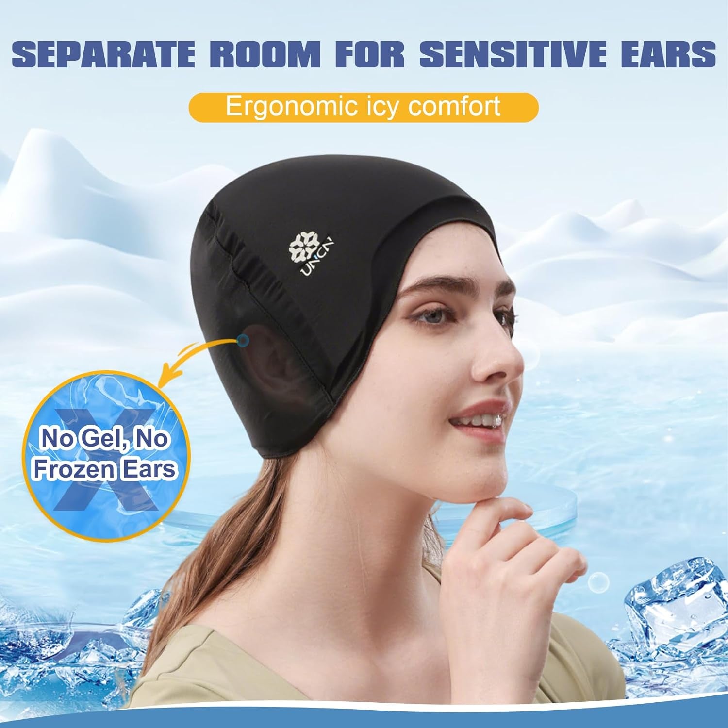 Ultimate Migraine Relief Hat - Reusable Ice Cooling Cap for Stress, Tension & Sinus Pain Relief