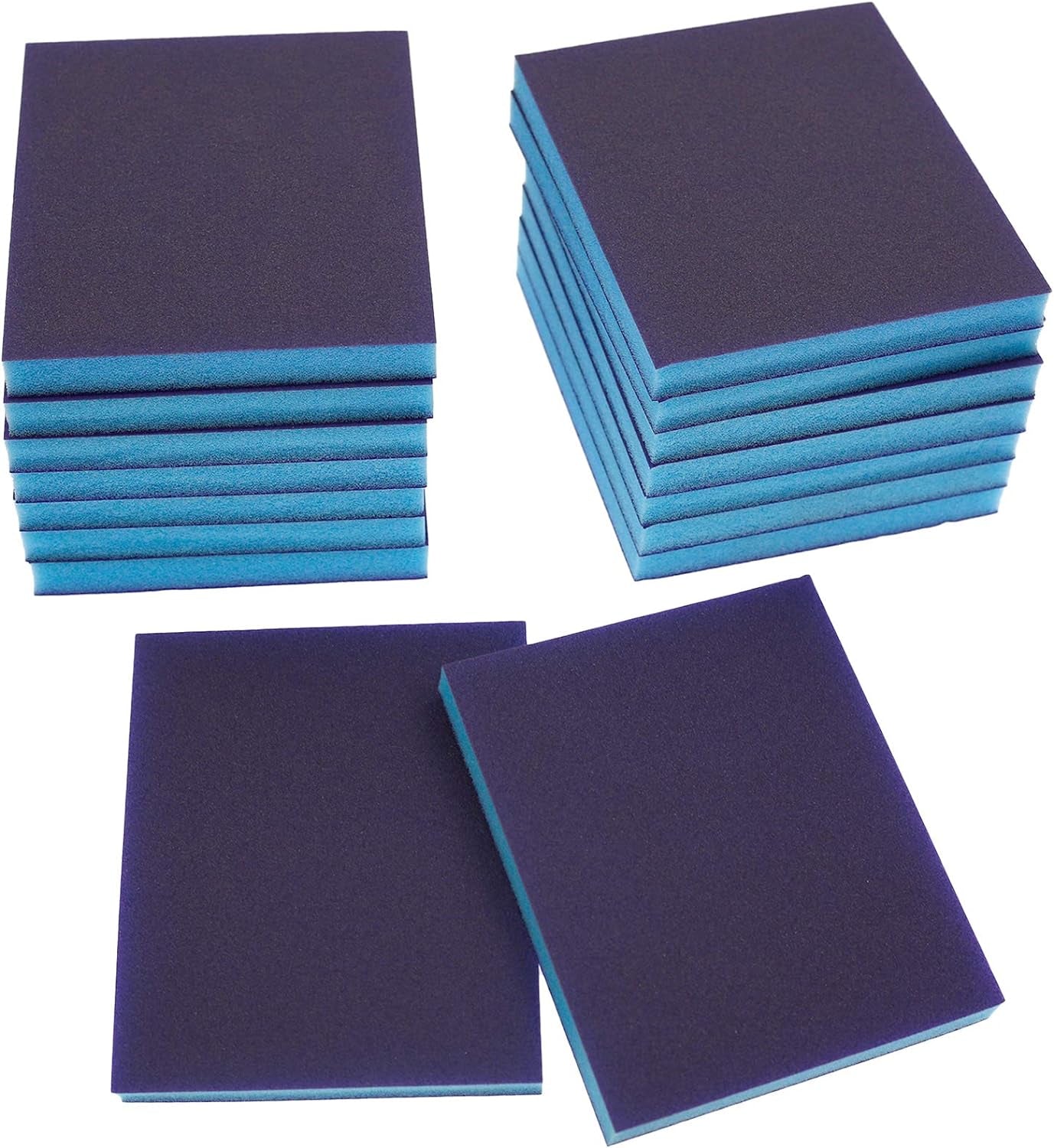 16Pcs Superfine 220 Grit Washable Sanding Sponges - Versatile Wet & Dry Sand Blocks for Plastic, Wood, Metal & Furniture