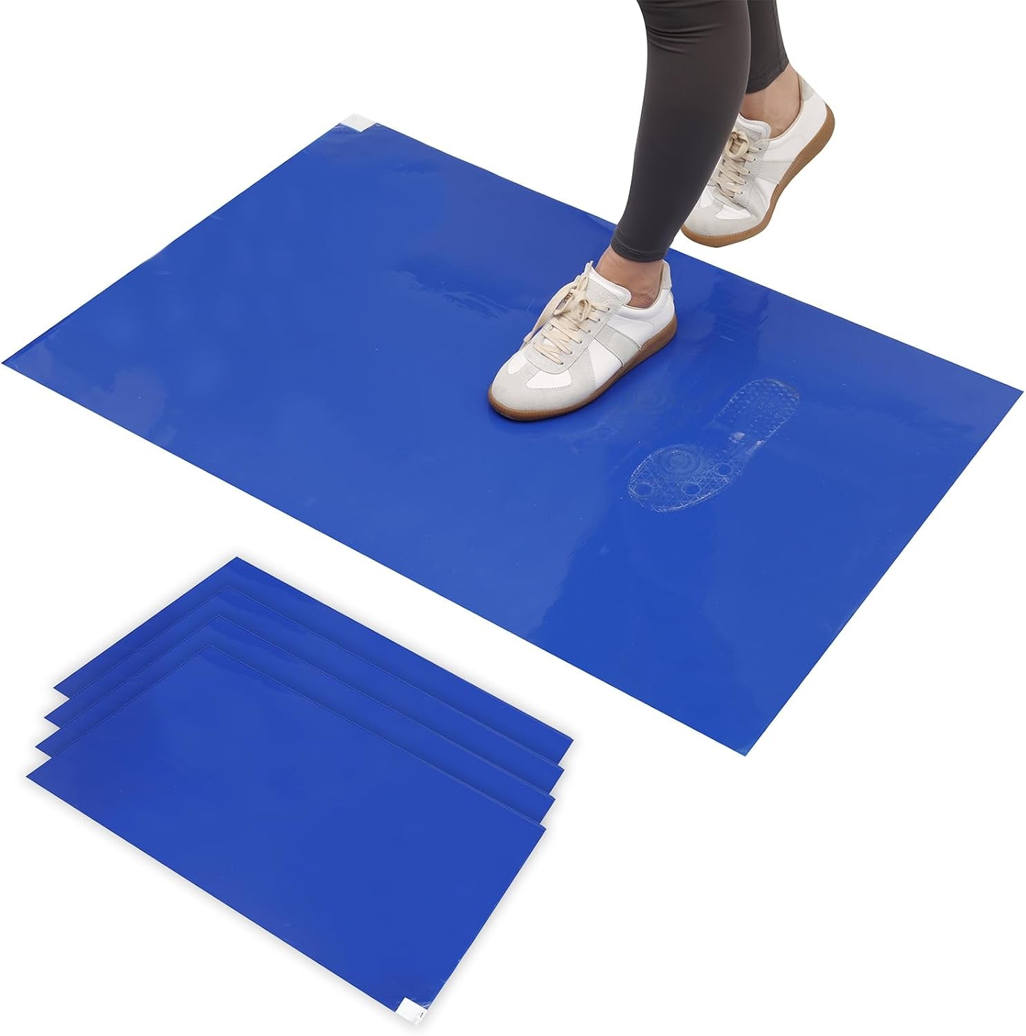 Experience Unmatched Cleanliness with 300 Blue Adhesive Mats - 24" x 36" for Dust-Free Spaces in Labs, Homes, and Construction Sites