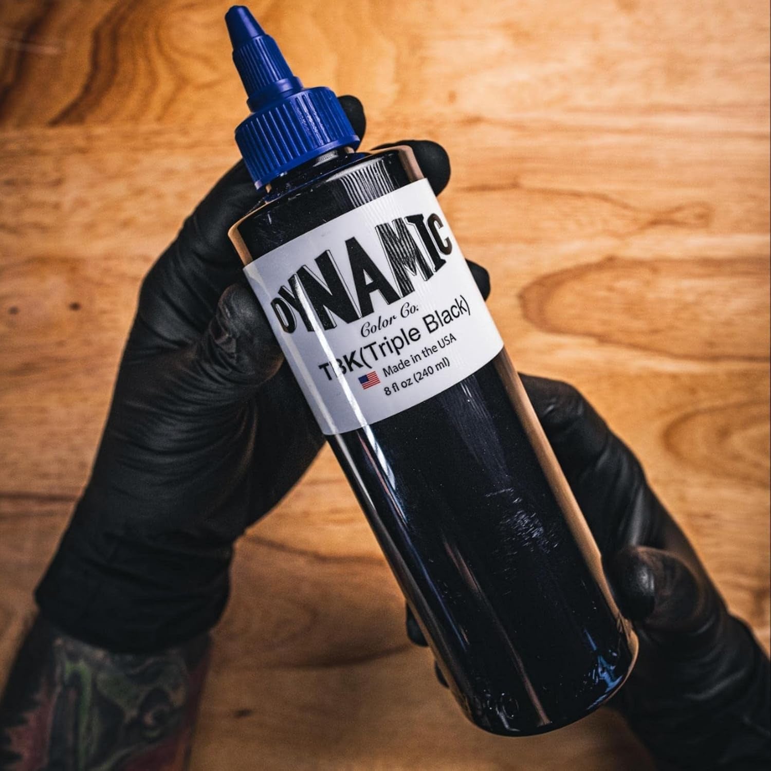 Premium 8Oz Triple Black Ink Bottle | Sterilized, Lot-Numbered & Artist-Approved for Ultimate Traceability