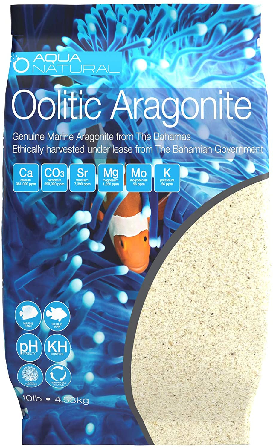 Premium Oolitic Aragonite 10Lb Aquarium Sand for Vibrant Reef & Marine Tanks