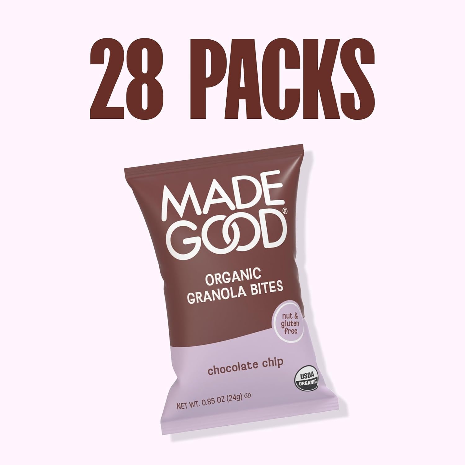 Indulge in Madegood Organic Chocolate Chip Granola Bites - 28 Count of Delicious, Guilt-Free Snacks!