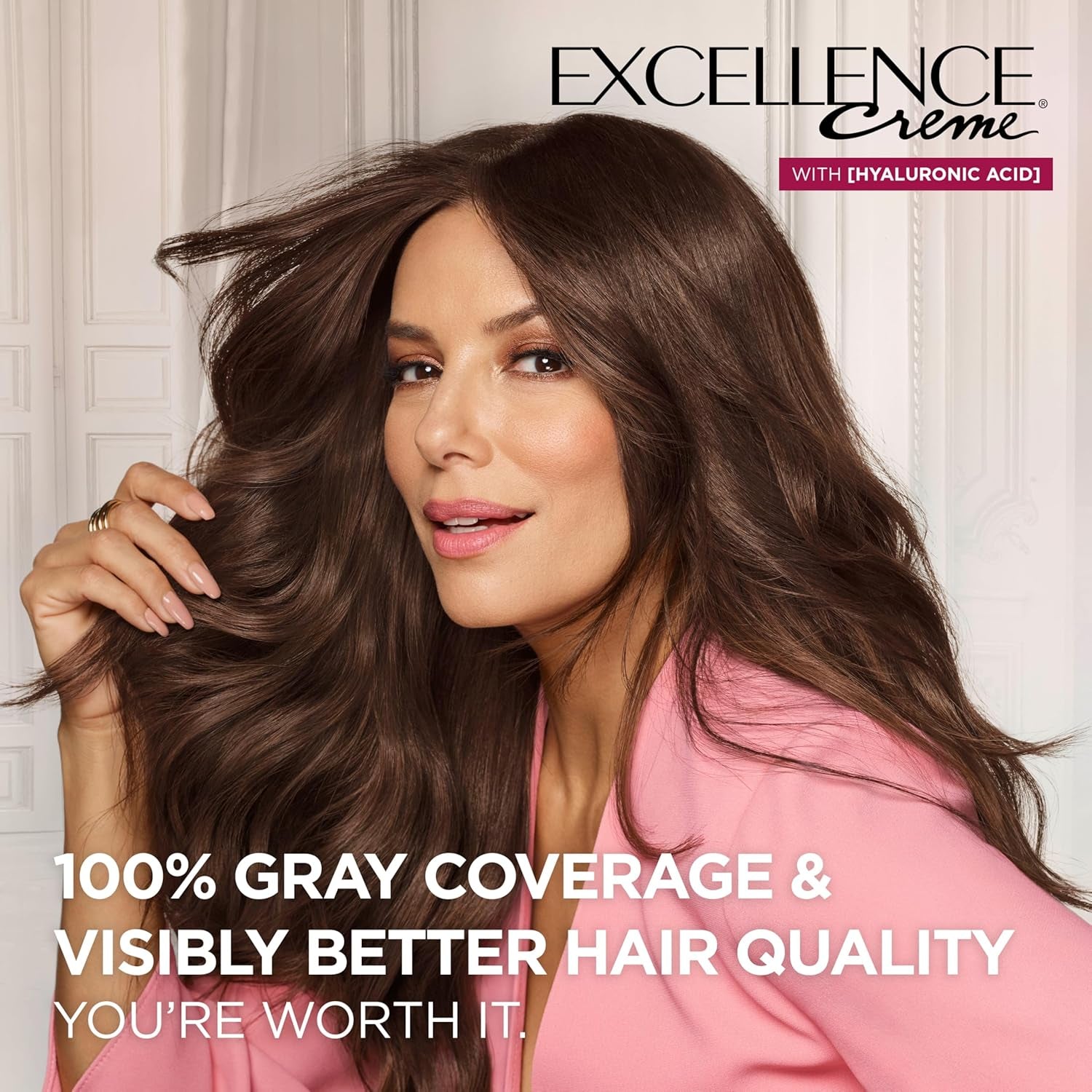 Excellence Crème Permanent Hair Dye - 5 Medium Brown, Triple Care Formula with Hyaluronic Acid for 100% Gray Coverage, 1 Kit (Packaging May Vary)