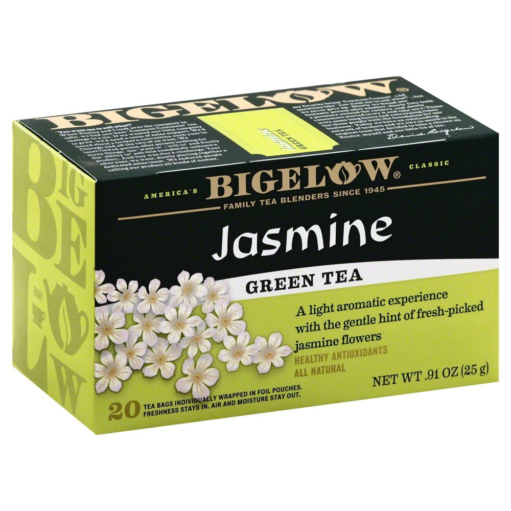 Refreshing Green Tea with Peach - Caffeinated Blend, 20 Count Box (Pack of 6) - 120 Total Tea Bags for a Flavorful Boost!