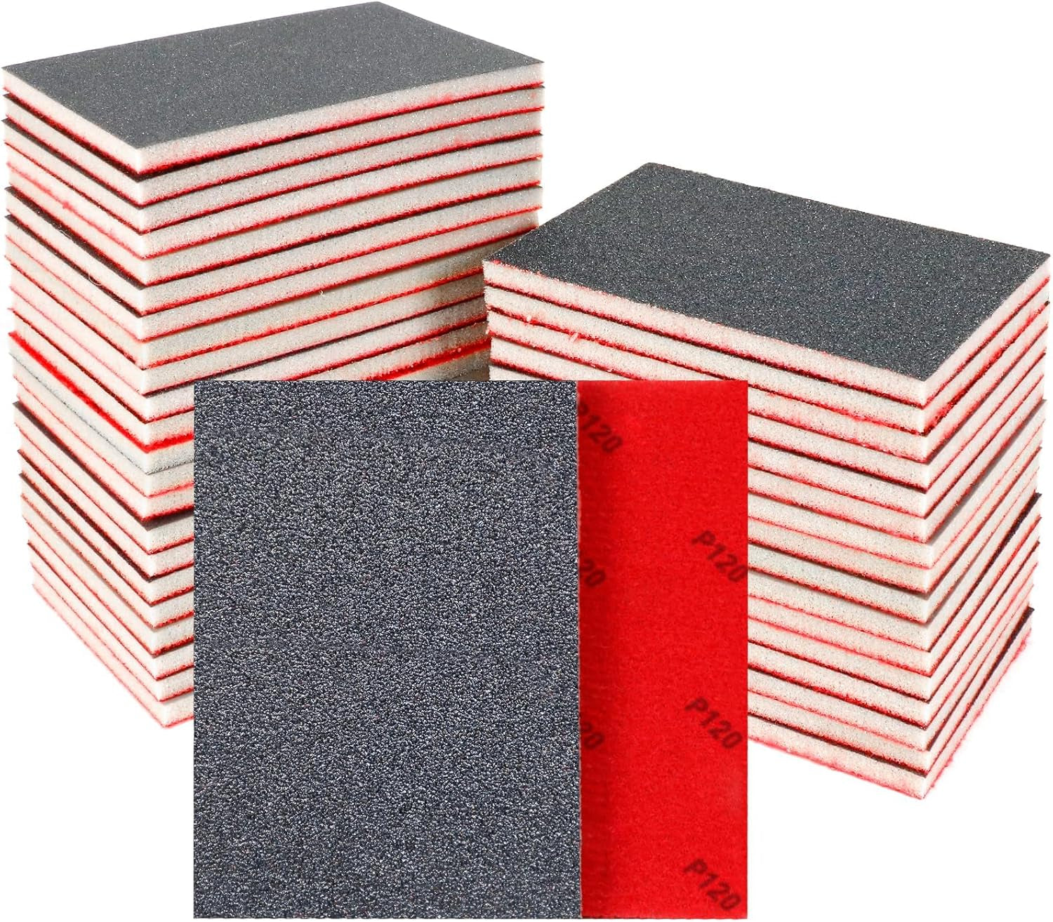 24 Pcs Washable & Reusable Sanding Sponges - 800-1000 Grit for Smooth Finishing on Wood, Metal, Drywall & Glazing