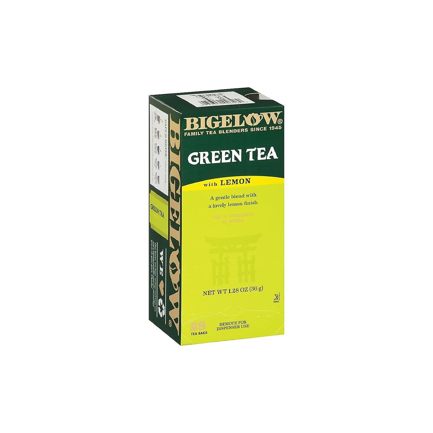 Refreshing Green Tea with Peach - Caffeinated Blend, 20 Count Box (Pack of 6) - 120 Total Tea Bags for a Flavorful Boost!