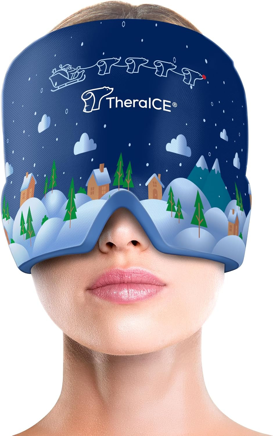 Migraine Relief Cap - Soothing Ice Pack Mask for Headaches, Sinus Tension, and Puffy Eyes | Perfect Gift for Mom!