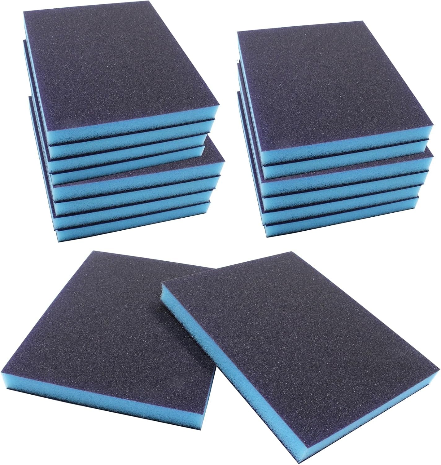 16Pcs Superfine 220 Grit Washable Sanding Sponges - Versatile Wet & Dry Sand Blocks for Plastic, Wood, Metal & Furniture
